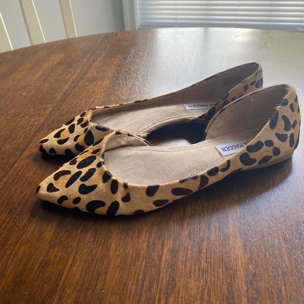Steve Madden Leopard Print Pointed Flats
